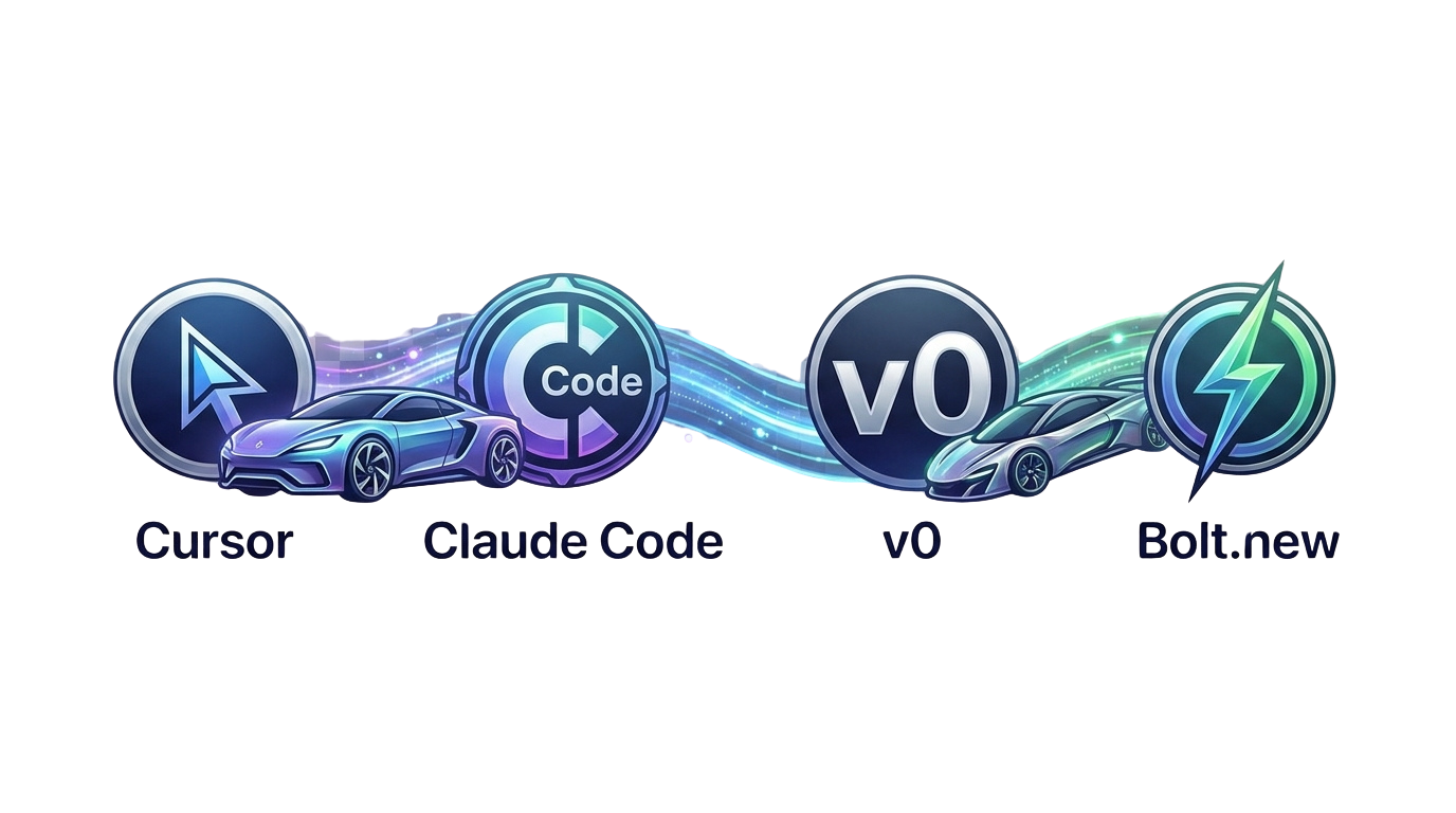 Cursor Claude Code v0 Bolt